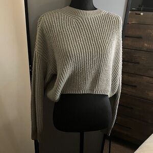 Elodie Ribbed Knit Sweater - Gray